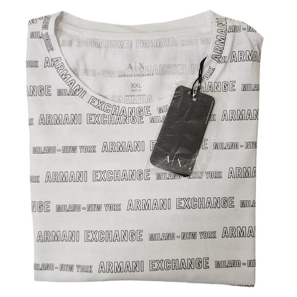 Armani Exchange Men's T-Shirt Short Sleeve Disinger Milano NY White XXL‎ - Picture 15 of 15
